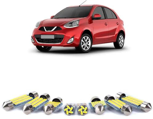 GPQAEVK LED Interior Dome Map Trunk License Plate Light Ceiling Bulb Kit, For Micra K11 K12 K13 K14 1993-2019 2020 2021 2022 2023