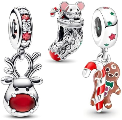 TCZNAF Weihnachten Charms Armbände Bead Compatible für Armband Schmuck für Damen