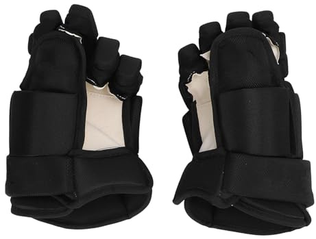 Tbest Guanti da hockey su ghiaccio da strada, traspiranti, leggeri, altamente adattabili, versatili, protettivi per giocatori, realizzati in tessuto di nylon, microfibra, schiuma EVA, guscio in PE
