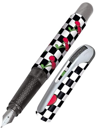 Online Füller College Cherry | Sonderedition Best of 35 | Tinten-Füller für Rechtshänder, ergonomisches Griffstück | hochwertige Iridium-Feder | Standard-Tintenpatronen, inkl. Kombipatrone blau