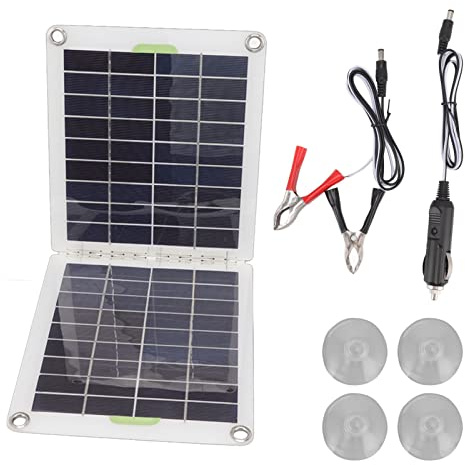 Panneau Solaire Portable 20W, Polycristallin, Pliable, Multi Ports USB et Type C - Haute Efficacité, Léger et Compact, Idéal pour Voiture, Camping - Car et Bateaux