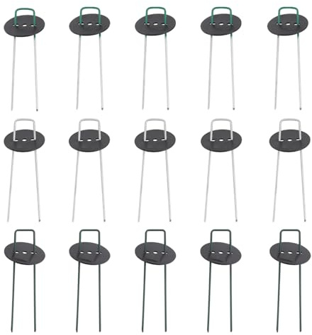 VICASKY Lot de 30 Set de Set de Piquets de Jardin en Fil Galvanisé Forme U pour Fixation de Gazon Synthétique et Bâches, Utilisation Extérieure pour Plantes et Pelouse Artificielle