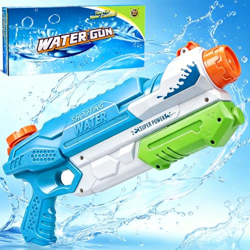 Pistolet a Eau - Pistolet à Eau Puissant pour Enfant Adulte, Water Gun Cadeau pour Fêtes à Piscine, Jardin, Fête D'été en Extérieur, Plage, Bleu