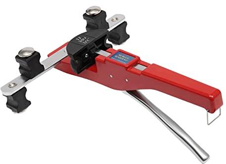Yikmid Piegatubi 6-22 mm, piegatubi fino a 90° in avanti, piegatrice con 7 ganasce in nylon e acciaio, strumenti HLK per tubi in rame in condizionatori e tecnologia di raffreddamento (CT-999, rosso)