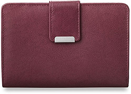 Portefeuille pratique pour femme, en cuir, lilas (Noir) - 169
