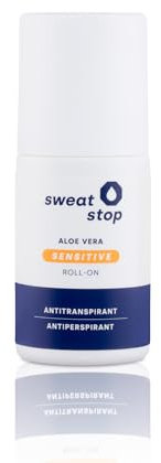 SweatStop Aloe Vera SENSITIVE Antitranspirant Roll-On 50ml gegen Achsel Schwitzen für empfindliche Haut - Antiperspirant Deo Roller