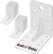 Kotarbau Lot de 25 équerres de jonction d'angle de 90 x 90 x 65 mm zinguées à chaud et renforcées avec surface multi-trous, lot de 25 pièces