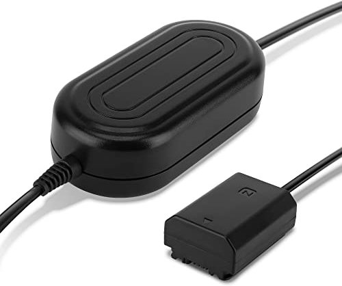 subtel® Netzteil AC-FZ100 für Sony Alpha 7 IV, 7C, 7S II, 7R III, Alpha 9, Alpha 6600 Kamera, Camcorder ca. 3m + Akku Dummy DC Kuppler Netzadapter Stromkabel Gleichstromkuppler Koppler Kupplung