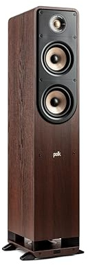Polk Signature Elite ES50 Tower Speaker - Hi-Res Audio Certified and Dolby Atmos & DTS:X Compatible, 1 Tweeter & (2) 5.25 Woofers, Power Port Technology for Effortless Bass, Contemporary Walnut