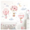 Little Deco Wandtattoo Wandsticker Kinderzimmer Tiere Heißluftballon Wandaufkleber Blumen Wanddeko Spielzimmer Babyzimmer Wandbild Kinder Mädchen DL658-2