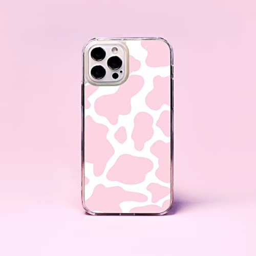Pastel Cow Spots Animal Print Pattern Plastic Phone Case/Cover Compatible with iPhone 11 Pink