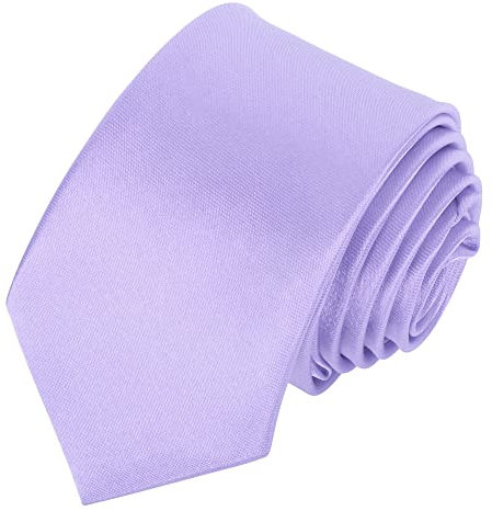 Beaface Ties for Men 2 Ties Mens Ties Solid Color Wedding Business Neckties 5cm (Light Purple)