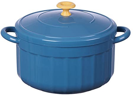 Cuenco de ramen con tapa, cuencos de fideos, cuencos de sopa, cuenco de cereales, cuenco de cereales con asa de doble oreja para fideos, ramen, sopa, cereales, frutas, aperitivos(Azul oscuro)