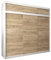 MEBLE KRYSPOL Tokyo 250 Kleiderschrank mit DREI Schiebetüren für Schlafzimmer – moderner Aufbewahrungsschrank mit Kleiderstange und Regalen – 250x240x62cm - Mattweiß + Sonoma mit Verlängerung