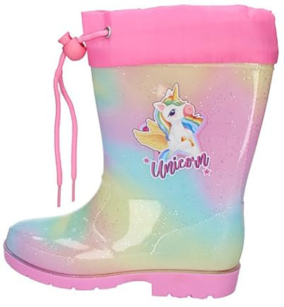 Characters Cartoons Stivali pioggia unicorno bambina dal 24 al 32 arcobaleno (30)