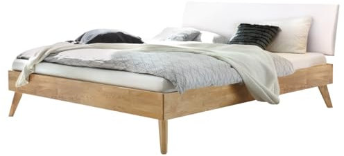 Hasena Trento Bett Pesaro Eiche Bianco Kopfteil weiß 160x200