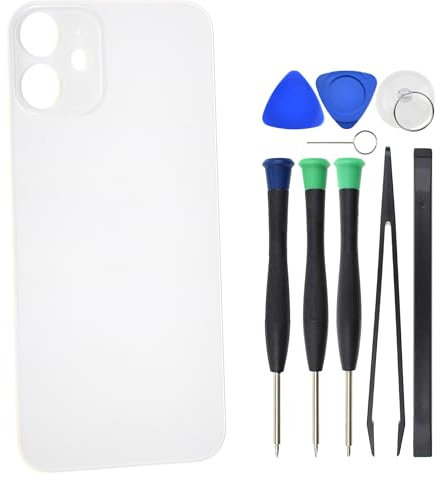 Sunrise glow White Back Glass Replacement for iPhone 12 Mini with pre-Cut Adhesive