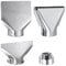 sourcing map 4Pcs Heat Gun Nozzles Kit Stainless Steel Heat Resisting Accessory Replacement Attachment for Hot Air Soldering Station Heat Blower Nozzle Tool