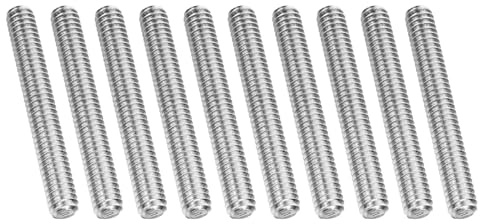PATIKIL 1/4-20 UNC 304 Edelstahl Vollgewinde-Stange, 10 Stück 2,4 Länge Langgewindeschraube Rechtsgewinde Alle Gewindestangen für Verankerungsschraube, Klemmen, Hänger und U-Bolzen