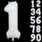 40 Inch Number Balloons Giant Number Aluminium Foil Helium Balloons for Birthday Party Celebration Decoration New Year Baby Shower Anniversary (White, 1)