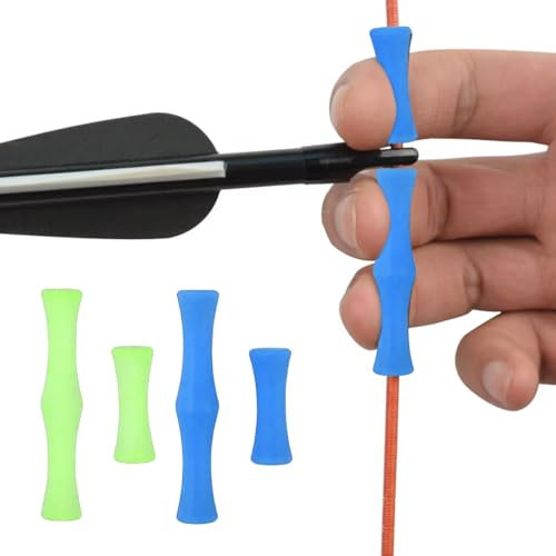 CPJJ 6 Paare Bogenschießen Fingerschutz Silikon Bogensport Finger Protector Bowstring Schutzausrüstung Finger Tab Bowstring Finger Saver für Jagd für Jugend Erwachsen Anfänger schießen