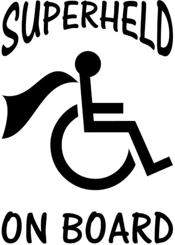 Autoaufkleber für Rollstuhlfahrer SUPERHELD Aufkleber Sticker