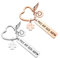 2Pcs Herz Schlüsselanhänger Mit Gravur - Für Paare, Mütter Und Töchter, Freundschaft, Geschenk Valentinstag, Weihnachten, Muttertag, Vatertag (Silber + Rosegold)