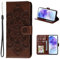 Shesyuki Leder Handytasche kompatibel für Samsung Galaxy A55 5G, PU Leder Flip Wallet Case mit Card Slot Stand Funktion Handgelenkriemen für Galaxy A55 - Braun