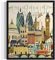 London, Vereinigtes Königreich, Kunstdruck-Poster, Europa-Stadt-Skyline, Kunstwerk, Gemälde, Wandkunst, Vintage-Gemälde für Schlafzimmer, Badezimmer, Wohnzimmer, Dekor 54 (London, Großbritannien, 20,3