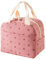 WYSUMMER Bolsa de almuerzo, bolso térmico para mujeres, bolsa refrigerada de lonchera térmica de pana, bolsa de almuerzo para adultos (Pequeña flor rosa)