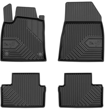 OMAC Fußmatten für Mitsubishi Colt 2023-2026 TPE 4 TLG Schwarz | No.77, Gummimatten, Automatten, Allwetter, fahrzeugspezifisches Produkt, Antirutsch, 3D-Passform, wasserdicht