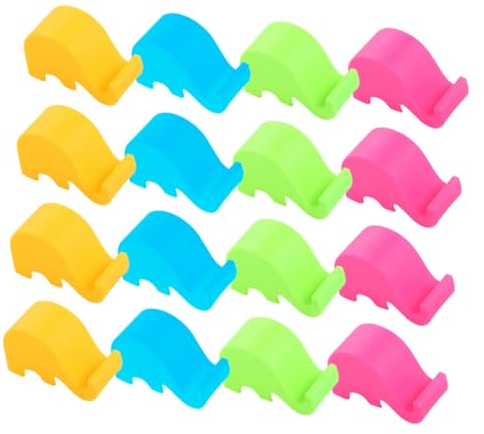 STOBAZA 40pcs Cute Elephant Phone Stand Plastic Mobile Holder for Desktop Stable Cartoon Cellphone Cradle in Rose Red Green Practical Phone Holder Gift for Women and Friends