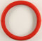 ZentimeX Lenkradbezug Lenkradhülle Lenkradschutz 35-36cm Leder rot perforiert