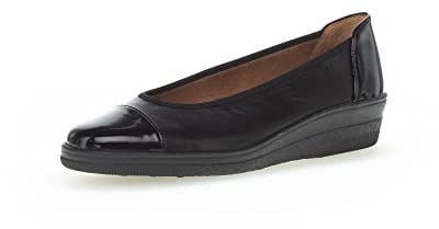 Gabor Damen Ballerinas, Frauen sportliche Ballerinas,Moderate Mehrweite (G),Woman,Flats,Halbschuhe,Slipper,Slip-ons,klassisch,schwarz,36 EU / 3.5 UK