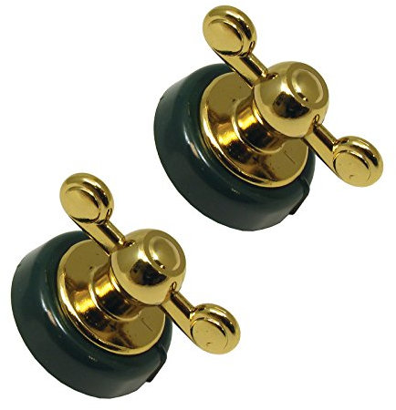 Genuine Hotpoint Oven Cooker Hob Control Knob (Dark Green, Brass, Pack of 2)