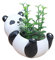 Youfui Cute Panda Flowerpot Animal Resin Succulent Planter Desk Mini Ornament