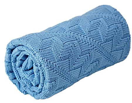 Sonnenstrick Erstlingsdecke/Babydecke/Kuscheldecke/Strickdecke aus 100% Bio Baumwolle kba made in Germany