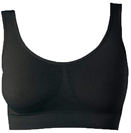 UnsichtBra Bustier Damen BH ohne Buegel | Wohlfühl Bustiers Top | Bügelloser Soft Bra | Schlaf Still Sport Bralette in vielen Farben (wellbra_sngl)(M, Schwarz)