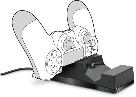 Speedlink JAZZ USB Charger - Ladestation für Original-DUALSHOCK-Controller der PlayStation 4, schwarz