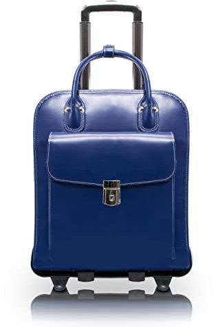 15.4 Leather Vertical Patented Detachable -Wheeled Ladies' Laptop Briefcase