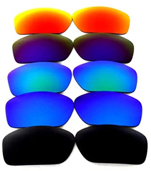 Replacement Lenses For Oakley Scalpel Black&Blue&Green&Purple&Red 5 Pairs Multicoloured Size: Regular