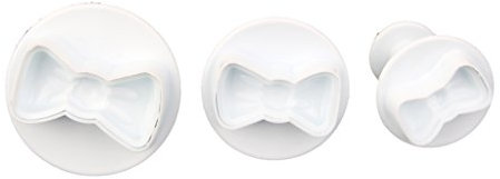 Lot de 3pcs Emporte-pièces Tampon Noeud Papillon Moule Décoration pour Gâteau Fondant Outils Bricolage