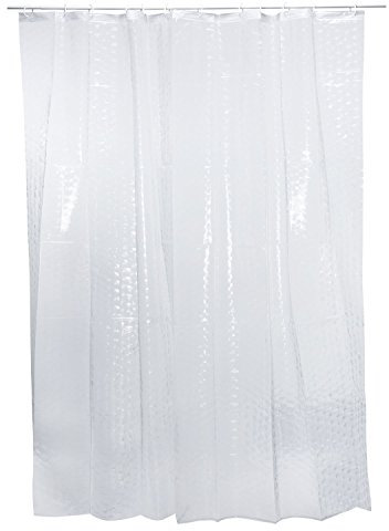 GOODS+GADGETS Rideau de Douche pour Baignoire ; Rideau de Bain imperméable, Lavable et Anti-moisissure 100% Polyester pour Baignoire & bac à Douche (Transparent)