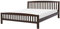 Klassisches Holzbett dunkelbraun Kiefernholz mit Lattenrost 180 x 200 cm Castres