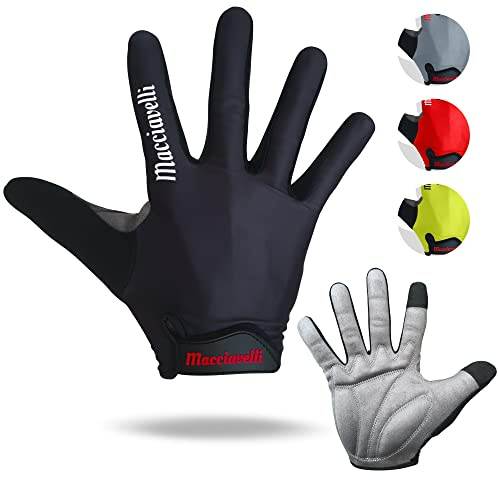 MACCIAVELLI Fahrradhandschuhe Herren Damen lang - MTB Handschuhe - Vollfinger Touchscreen Fahrrad Handschuhe Sommer für Rennrad und Mountainbike