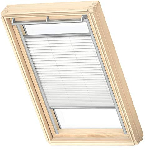 VELUX Original Plissee Verdunkelung (FHL), Rahmen Silber, UK04, Weiß