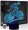 Comiwe Mountainbike 3D Illusion Nachtlicht Spielzeug,Haus Dekor LED Bettseite Tischlampe 16 Farben Ändern und Fernbedienung,Weihnachten Geburtstag Geschenk für Mädchen Junge Kinder Freunde und Familie