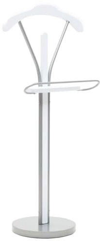 vidaXL Valet Chambre Blanc Rangement Bureau Portant à Vêtements Porte-manteau
