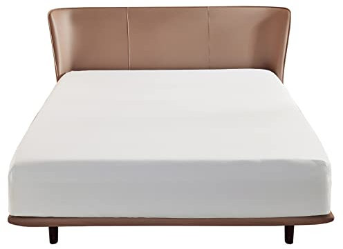 Bedsure Spannbettlaken 180x200cm Boxspringbett Topper - Polyester Mikrofasermaterial Bettlaken 180x200 cm für Matratzenhöhe bis 30 cm, Weiches Spannbetttuch Leintuch, Weiß