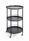 HAKU Möbel Servierwagen schwarz, Metall - Maße: H 75 cm x Ø 45 cm, Style: Modern